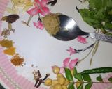 A picture of step 1 of Chole with spinach.