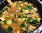 Une image de l'étape 23 de Soupe anti gaspi au chou, poireaux, navets, pommes de terre, tomate au lard.