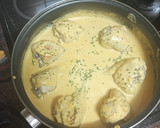 Foto del paso 8 de la receta: Jamoncitos de pollo en salsa de almendras con papas cocidas
