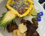 Foto langkah ke 6 dari resep Nasi Goreng Nanas Bunga Telang.
