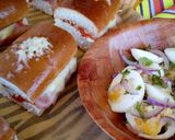 A picture of step 10 of PizzaHamSliders with Boiled Egg Salad#TheBigFive#KidsMenu#Main.