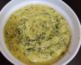 A picture of step 5 of Methi matar malai.