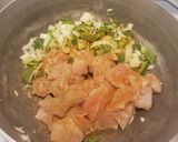 A picture of step 1 of Low carb Tex Mex Chicken zucchini skillet.