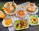 Hình bước làm 8 của món Bữa cơm healthy với nhiều trái cây