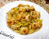 Pas rețetă Spaghetti cu creveți, în sos de lămâie 4 fotografie