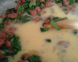Foto del paso 6 de la receta: Huevos revueltos con mortadela y espinacas