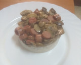 Foto del paso 6 de la receta: Zócalo de arroz blanco con champiñones y huevo escalfado