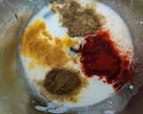 A picture of step 1 of Drumstick kadhi.