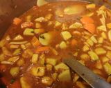 A picture of step 2 of Japanese curry chicken (kare).