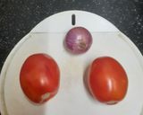 A picture of step 1 of No Oil No Boil Tomato Chat.