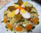 Pas rețetă Salată de boeuf (cu pui) 3 fotografie