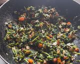 A picture of step 4 of Green vegetable fresh leaf Methi bhaji.