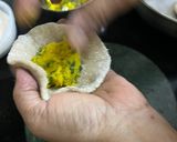 A picture of step 2 of Sweet Potato 🍠 & Barley Flour Stuff Roti (Tikki Chaat From Left Over Stuffing).