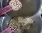 A picture of step 2 of Surti Masala khichu (Gujarati Rice Flour Khichu).