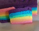 Foto langkah ke 8 dari resep Rainbow cake kukus putih telur.