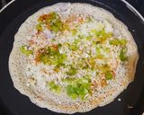 A picture of step 6 of Rava masala dosa.