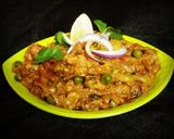A picture of step 10 of Baigan ka bharta.