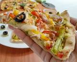 Spinach Hummus Thin Crust Pizza with Hummus Salad recipe step 30 photo