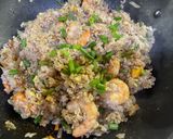 A picture of step 9 of Prawn and Veggie Fried Rice.