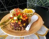 A picture of step 6 of Fried Black Rice.