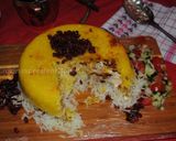 A picture of step 25 of Persian upside down rice (Tahchin-e Morgh).