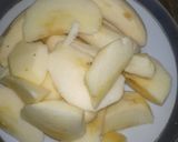 A picture of step 1 of Apple Banana shake.