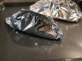 Calabacín relleno en papillote