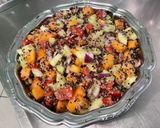 Une image de l'étape 16 de Salade de quinoa au melon, concombre, tomates et oignon rouge.