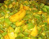 A picture of step 3 of Flat beans and potatoes with chapati.