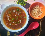 A picture of step 7 of Manchow Soup.