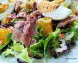 Foto del paso 7 de la receta: Ensalada de pato, naranja y huevo, con aliño de arándanos