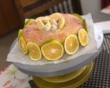 A picture of step 3 of Lemon cake with lemon frosting.