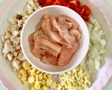 รูปขั้นตอนการทำที่ 1 ของ มักกะโรนีอกไก่ใส่เห็ด