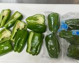 A picture of step 1 of Japanese Tuna and Green Sweet Peppers.