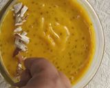 A picture of step 3 of Mango melon smoothie .