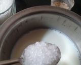 A picture of step 1 of Tri colour milk pauva.