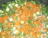 A picture of step 4 of Lady finger or bhindi.