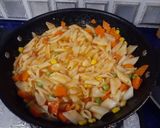 A picture of step 2 of Penne Pasta Vegetable Soup 😋.