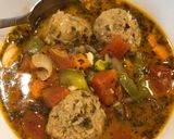 A picture of step 5 of Quick Meatball Soup.