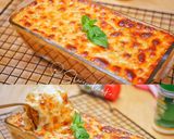 Foto langkah ke 6 dari resep Pasta Brulee / Fettuccine - Spaghetti Bolognese Panggang.