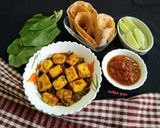 A picture of step 9 of Chatpata Palak Paneer.