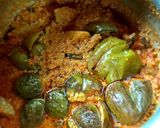 A picture of step 5 of Vangi shimla mirch masala bhaji.