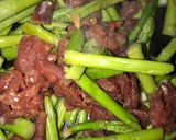 Hình bước làm 4 của món Bò xào măng tây