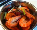 A picture of step 3 of Drunken Shrimp with Shaoxing Wine.