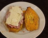 A picture of step 7 of Grilled Ham and Cheese Stuffed Eggplant.