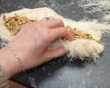A picture of step 6 of Kataifi dessert.