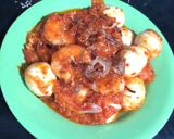 Foto langkah ke 6 dari resep Udang dan Telur Puyuh Balado.
