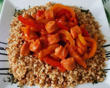 Lecsós virsli házi tarhonyával gluténmentesen recept fázis 7 fotója