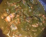 A picture of step 11 of Palak Chicken.