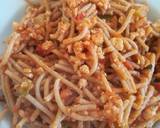 Foto del paso 7 de la receta Espaguetis integrales con verdura y carne picada de pollo